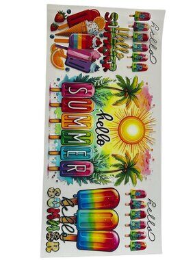 Hello Summer Popsicle Cup Wrap